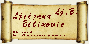 Ljiljana Bilimović vizit kartica